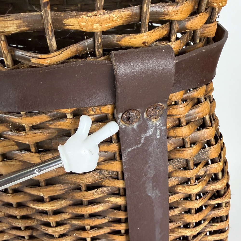 Vtg/antique Adirondack Trapper Pack Basket Woven Rustic Lodge Decor 16" - Picture 16 of 16